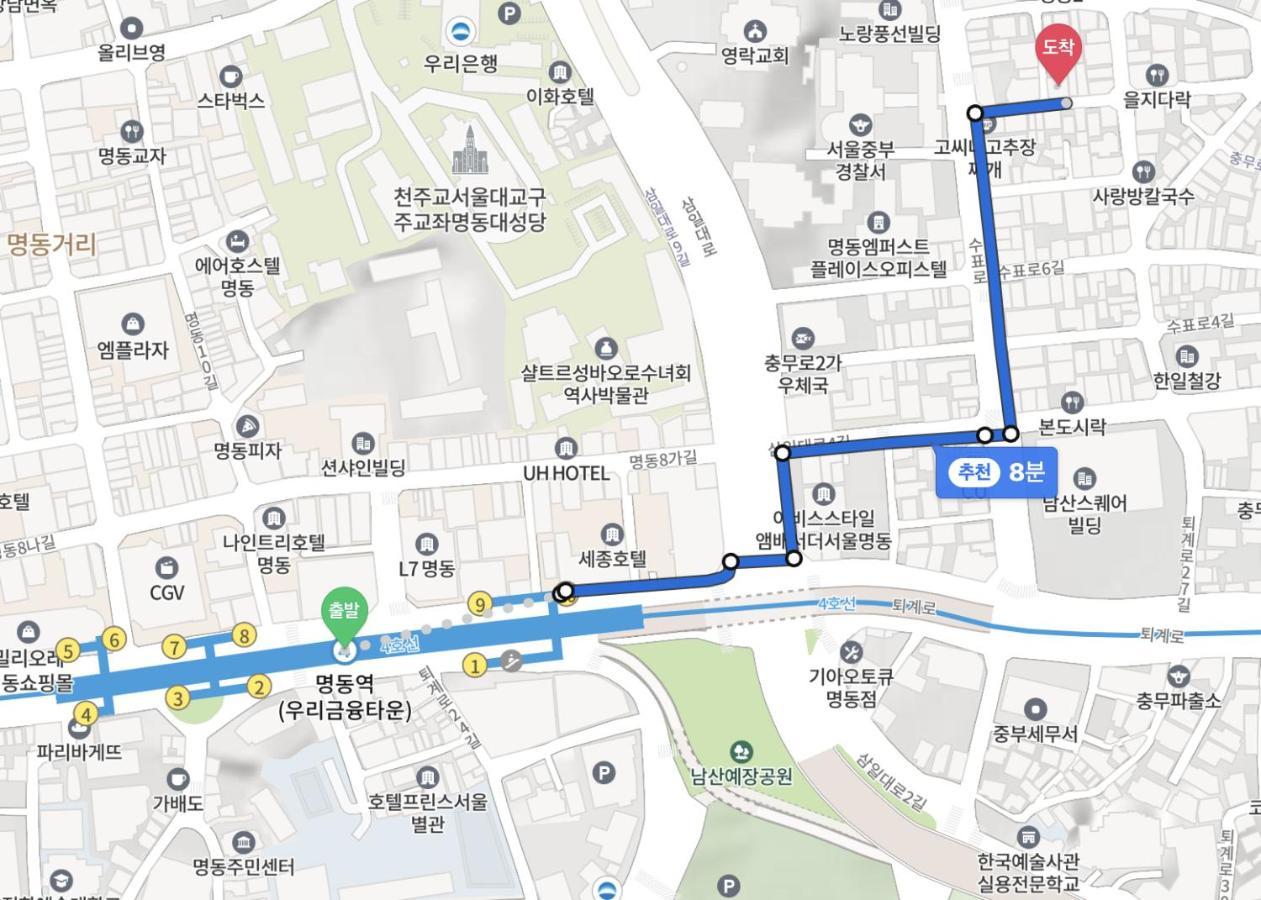 Arte Premium Oneroomtel Myeongdong Seul Exterior foto